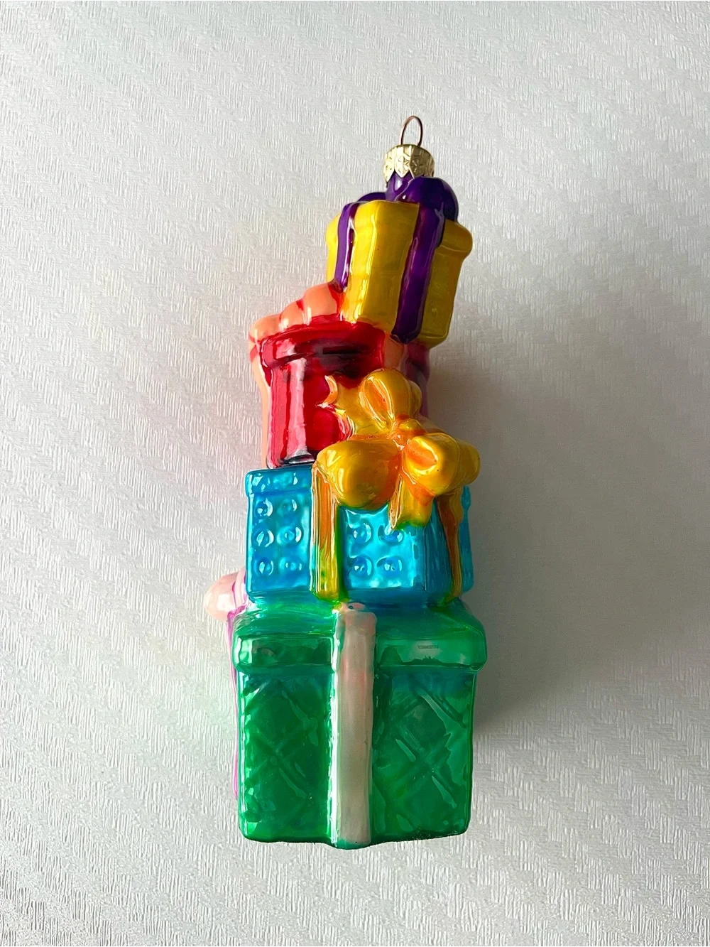 KOMOZJA Tower of Treasures Christmas Decoration Ornament Blown Glass Handpainted